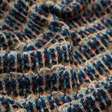 Italian Cobalt and Gamboge Striped Wool Knit