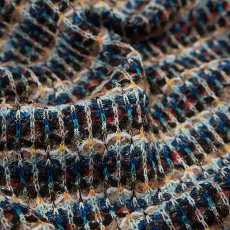 Italian Cobalt and Gamboge Striped Wool Knit