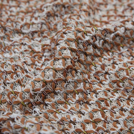 Italian White and Orange Blended Wool Knit