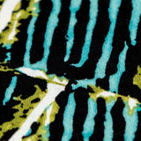Blue Tiger Striped Diamond Printed Stretch Cotton Twill