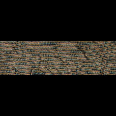 Italian Olive and Forest Green Striped Blended Wool Knit