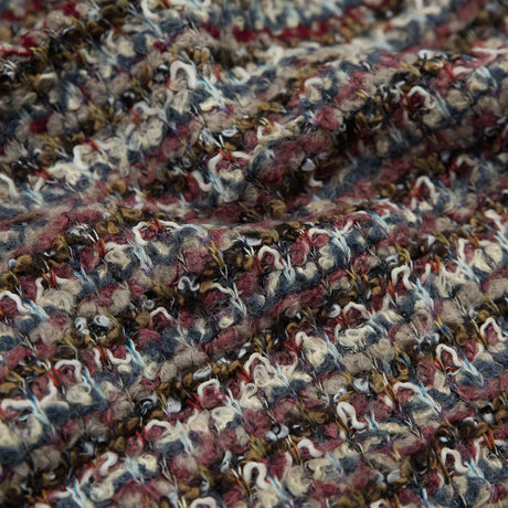 Italian Beige, Red and Slate Chunky Wool Knit