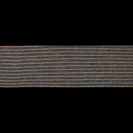 Italian Cobalt, Brown and Yellow Striped Wool Knit