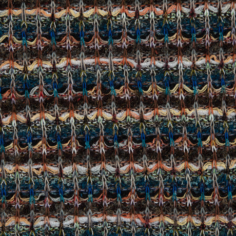 Italian Cobalt, Brown and Yellow Striped Wool Knit