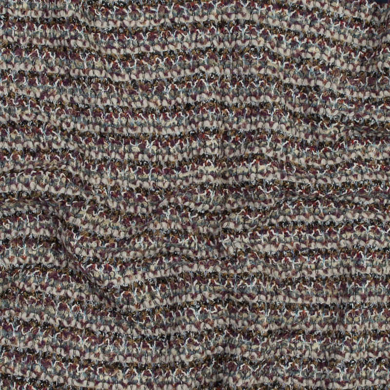 Italian Orange, Green and White Striped Wool Knit