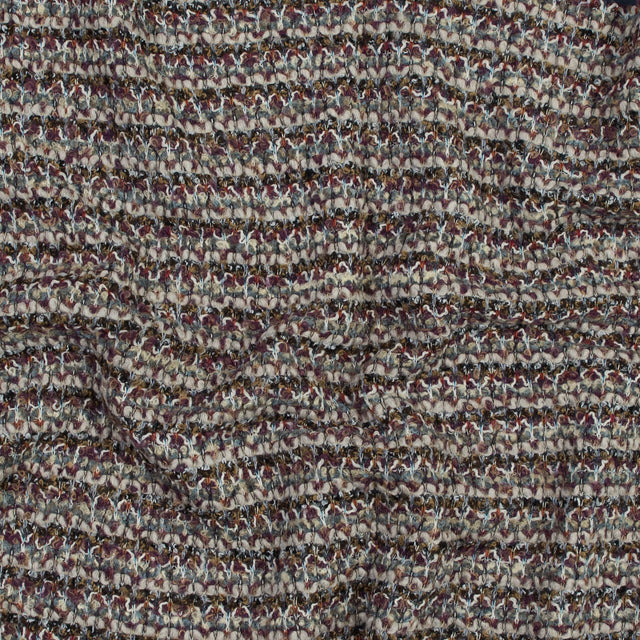 Italian Orange, Green and White Striped Wool Knit