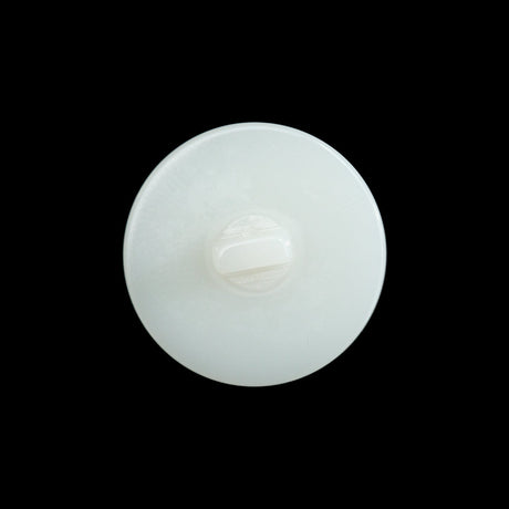Ivory Plastic Button with Pink Rhinestone Center - 36L/23mm