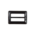 Dark Brown Laquered Leather Buckle - 2" x 1"