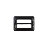 Dark Brown Laquered Leather Buckle - 1.5" x 1"