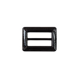 Dark Brown Laquered Leather Buckle - 1.5" x 1"