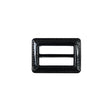 Black Laquered Leather Buckle - 1.5" x 1"