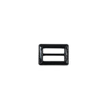 Black Laquered Leather Buckle - 0.75" x 1"