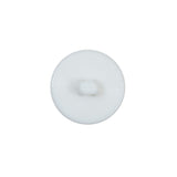 Italian White Plastic Shank Back Button - 28L/18mm