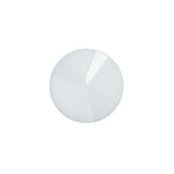 Italian White Plastic Shank Back Button - 28L/18mm