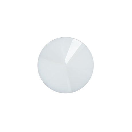 Italian White Plastic Shank Back Button - 28L/18mm