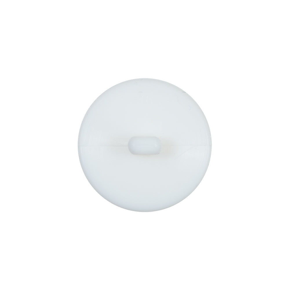 Italian White Plastic Shank Back Button - 32L/20mm
