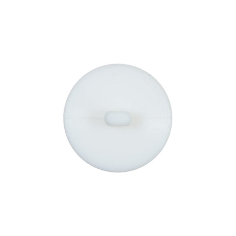 Italian White Plastic Shank Back Button - 32L/20mm