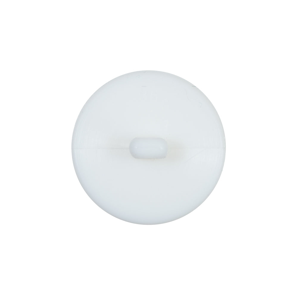 Italian White Plastic Shank Back Button - 36L/23mm