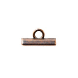 Bronze Metal Toggle Button - 0.25" x 0.5"