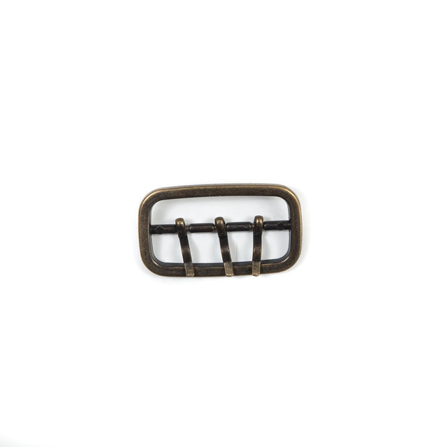 Antique Gold 3-Prong Metal Buckle - 1.875" x 1"