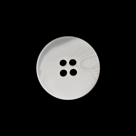 White Swirl 4-Hole Button - 32L/20mm