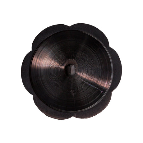 Italian Black Nylon Flower Shank Back Button - 2"
