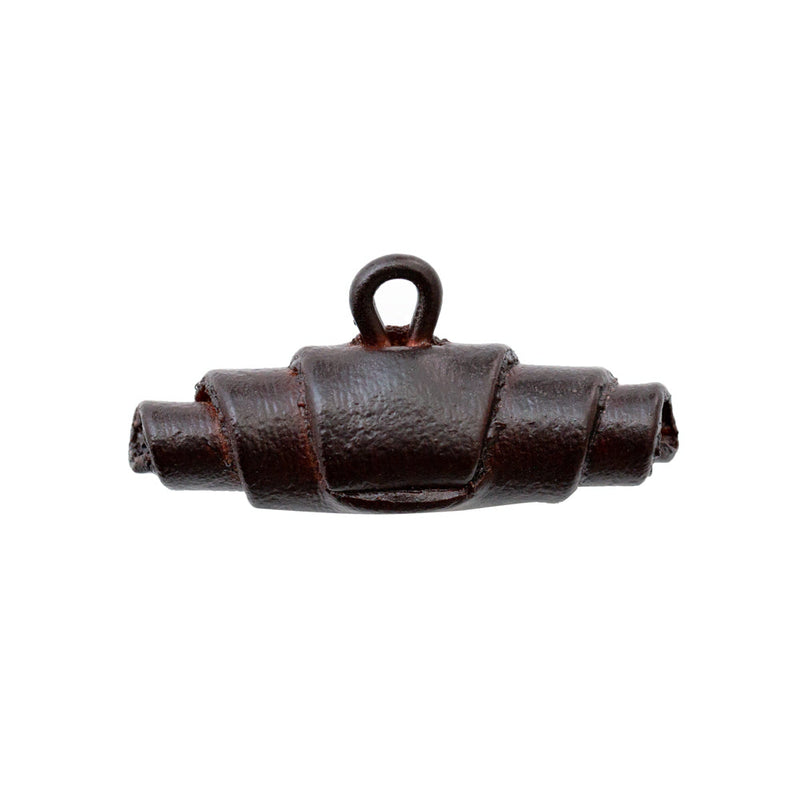 Dark Brown Leather Toggle - 54L/34mm