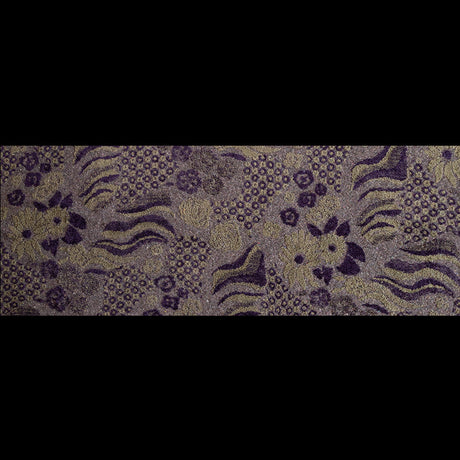 Italian Green and Purple Pattern Play Chunky Wool Knit