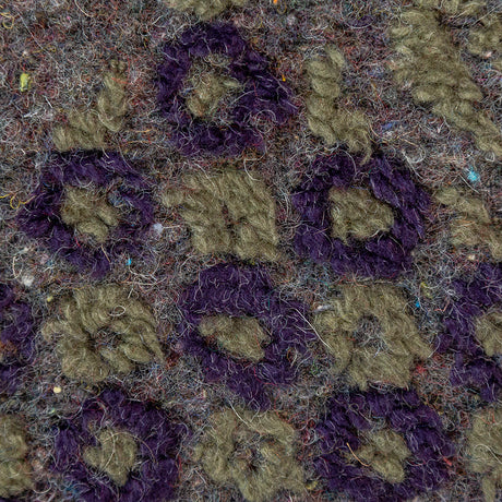 Italian Green and Purple Pattern Play Chunky Wool Knit