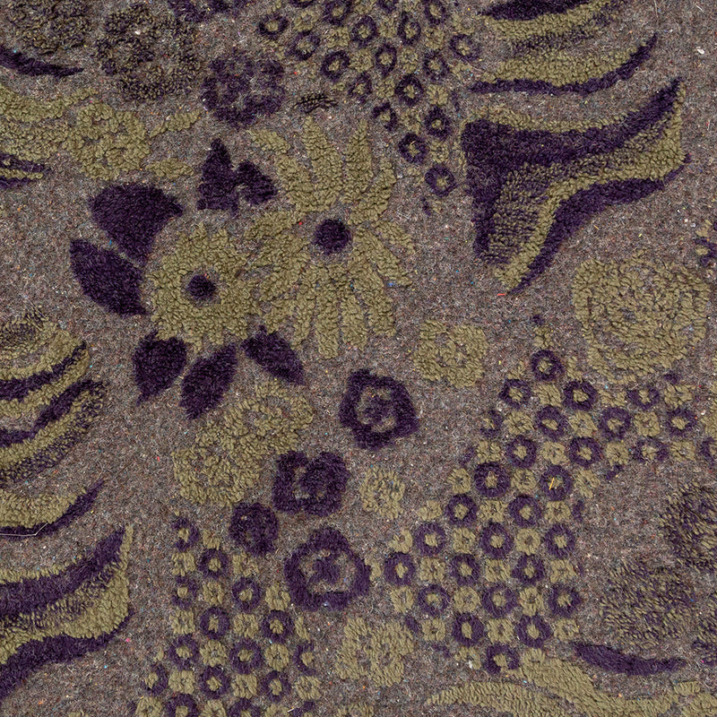 Italian Green and Purple Pattern Play Chunky Wool Knit