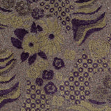 Italian Green and Purple Pattern Play Chunky Wool Knit
