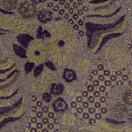 Italian Green and Purple Pattern Play Chunky Wool Knit
