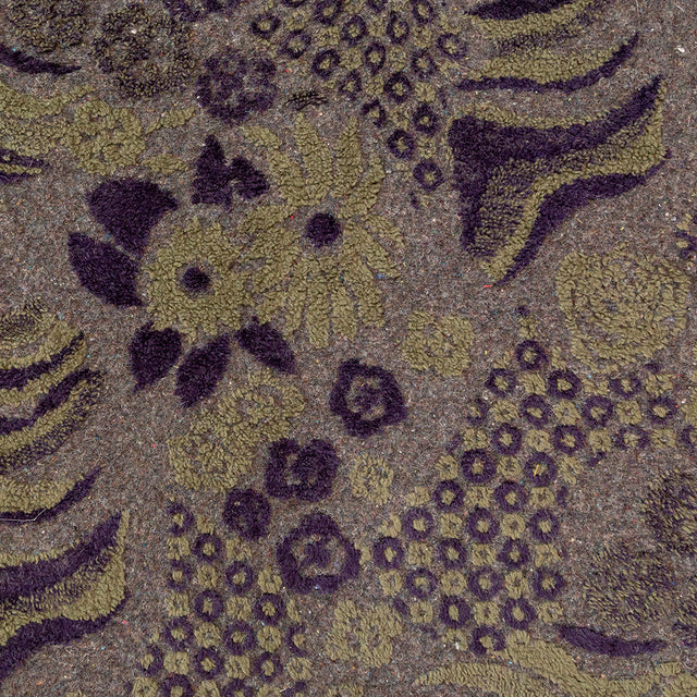 Italian Green and Purple Pattern Play Chunky Wool Knit