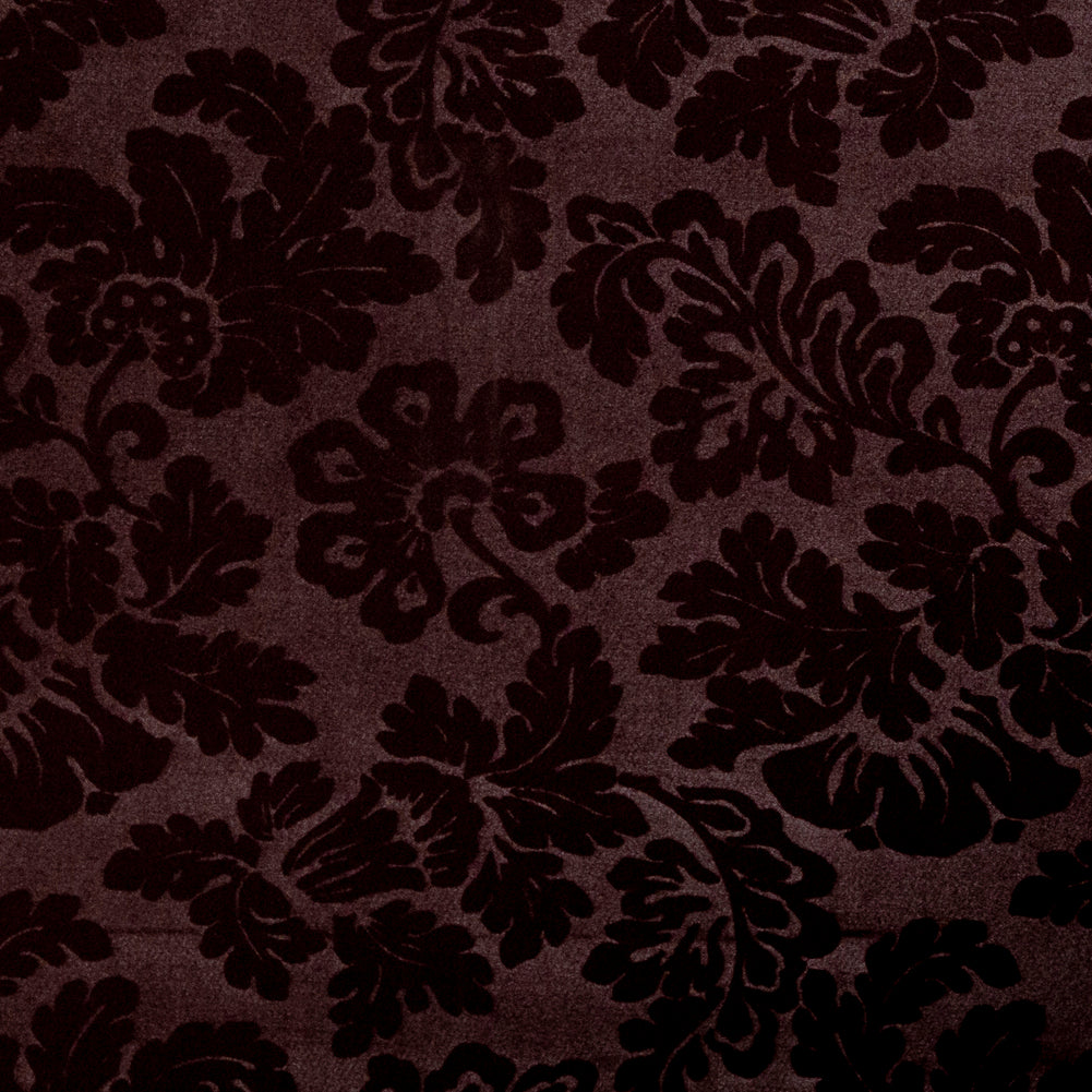 Winetasting Floral Laminated Stretch Polyester Woven