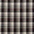 Black, Ivory and Red Plaid Tweed with Sequins