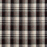 Black, Ivory and Red Plaid Tweed with Sequins