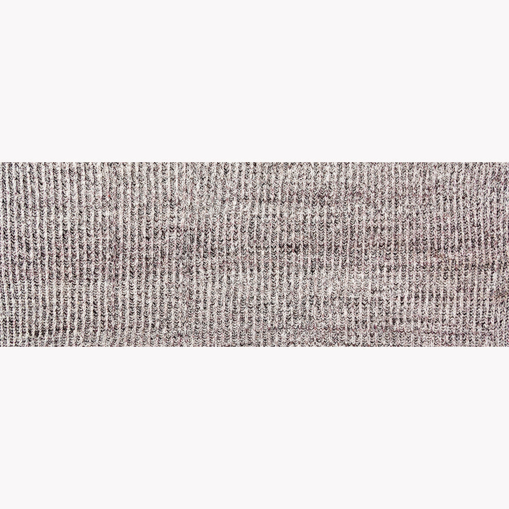 White and Burgundy Chunky Wool Knit