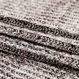 White and Burgundy Chunky Wool Knit