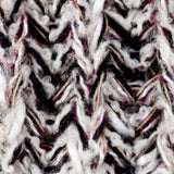 White and Burgundy Chunky Wool Knit