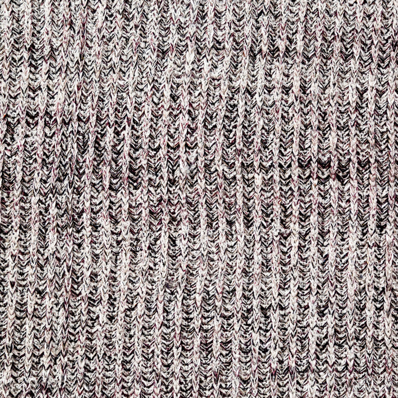 White and Burgundy Chunky Wool Knit