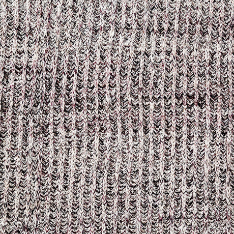 White and Burgundy Chunky Wool Knit