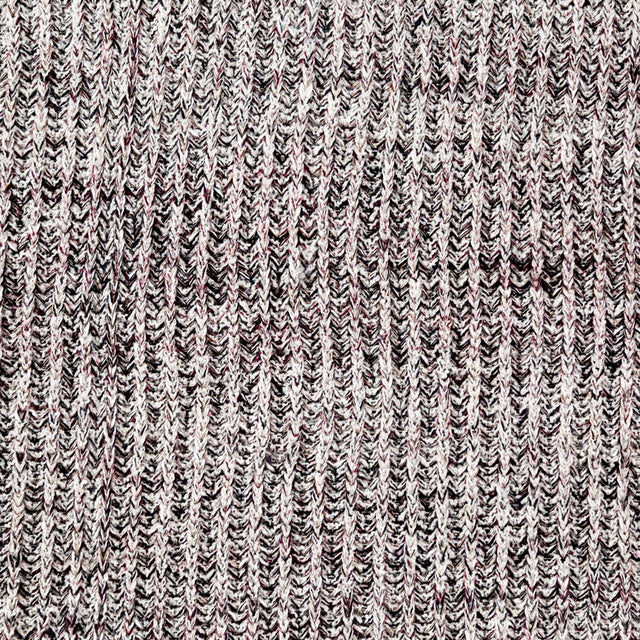 White and Burgundy Chunky Wool Knit