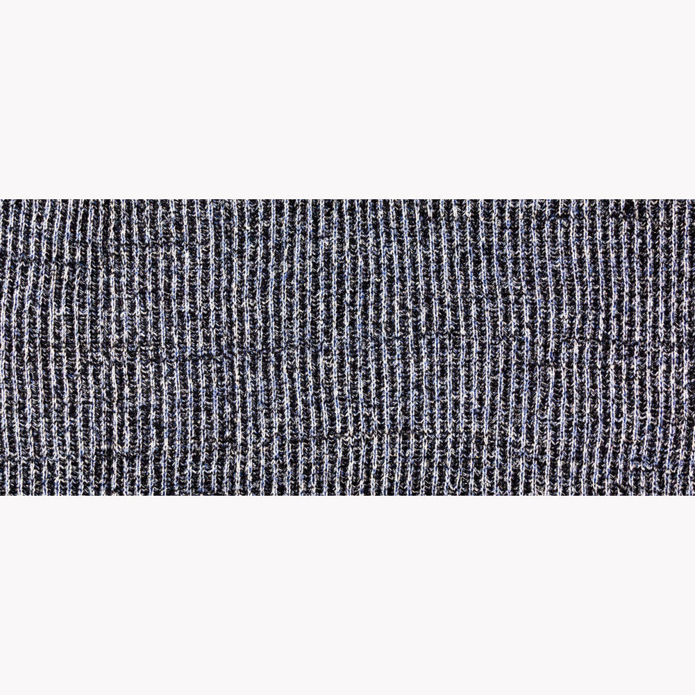 Navy and White Chunky Wool Knit