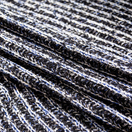 Navy and White Chunky Wool Knit