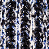 Navy and White Chunky Wool Knit