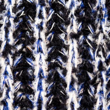 Navy and White Chunky Wool Knit