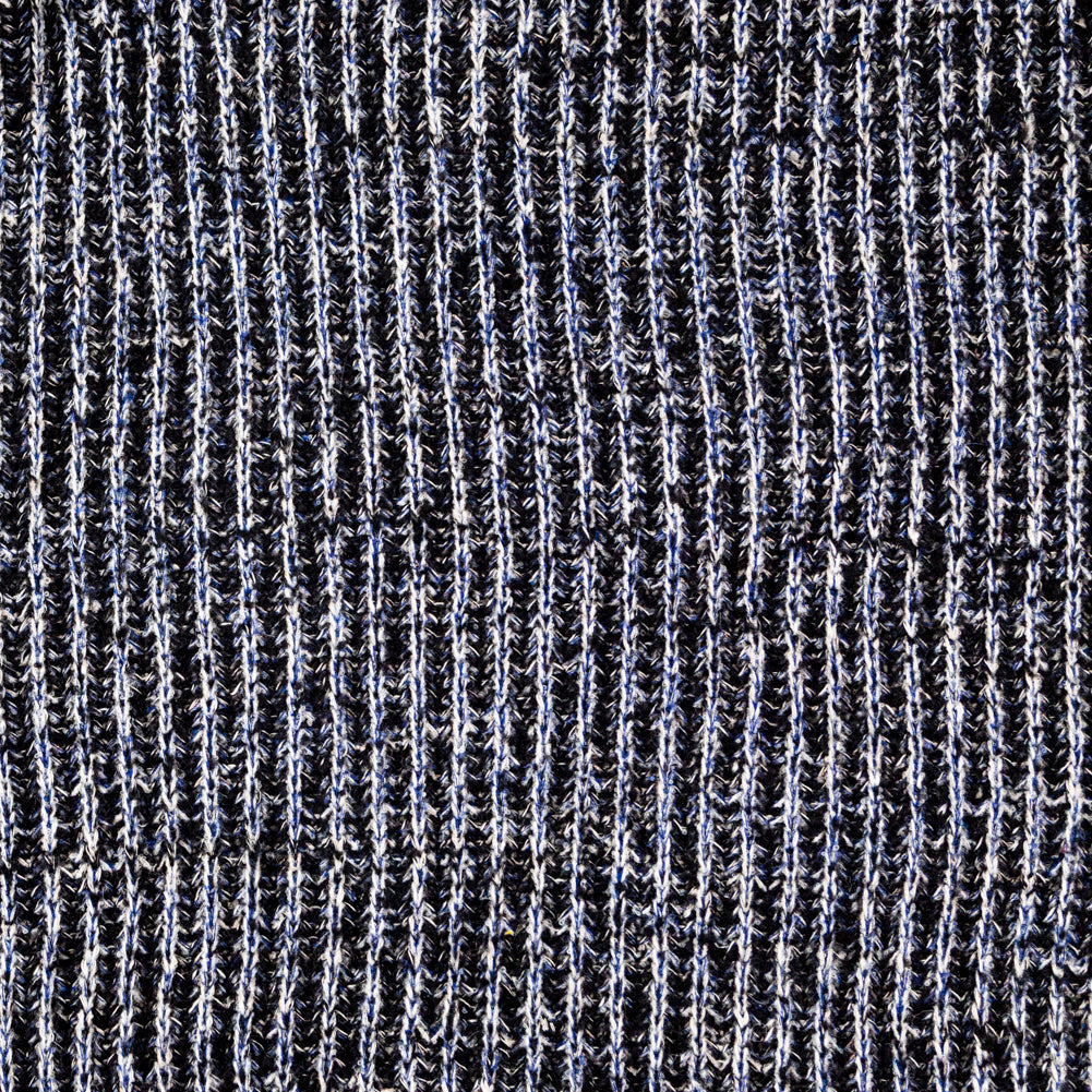 Navy and White Chunky Wool Knit