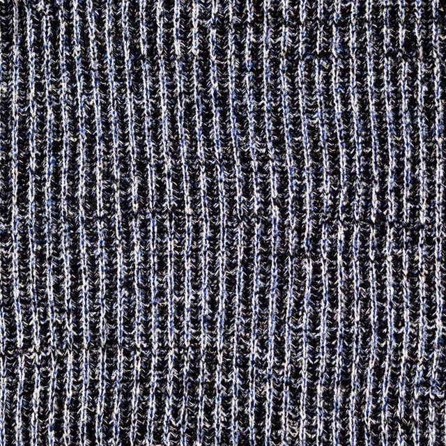 Navy and White Chunky Wool Knit