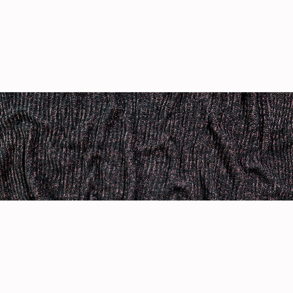 Italian Muted Navy, Pink and Maroon Chunky Wool Knit