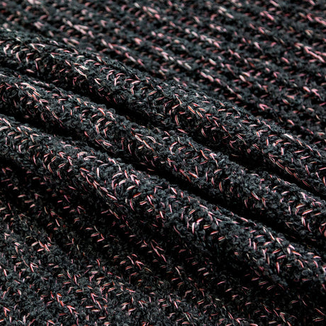 Italian Muted Navy, Pink and Maroon Chunky Wool Knit